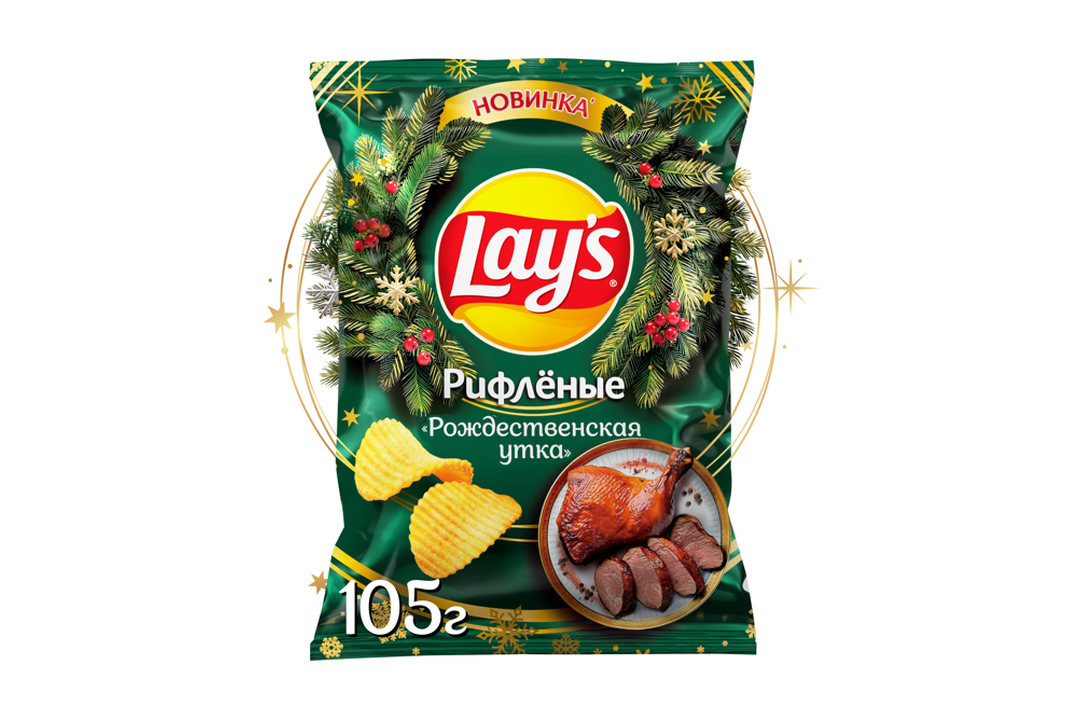 

Чипсы Lay's Рифленые Рождественская утка 105 г