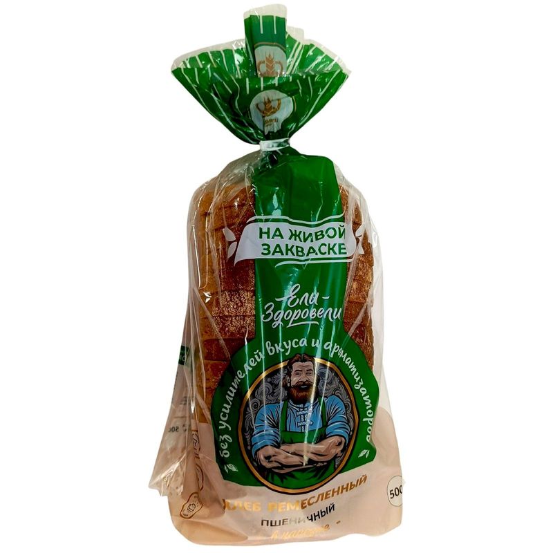 

Хлеб Хлебнаш ремесленный пшеничный на живой закваске нарезанный 500 г