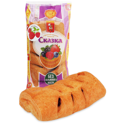 

Слойка ЗАО Хлеб Сказка с фруктово-ягодной начинкой 80 г