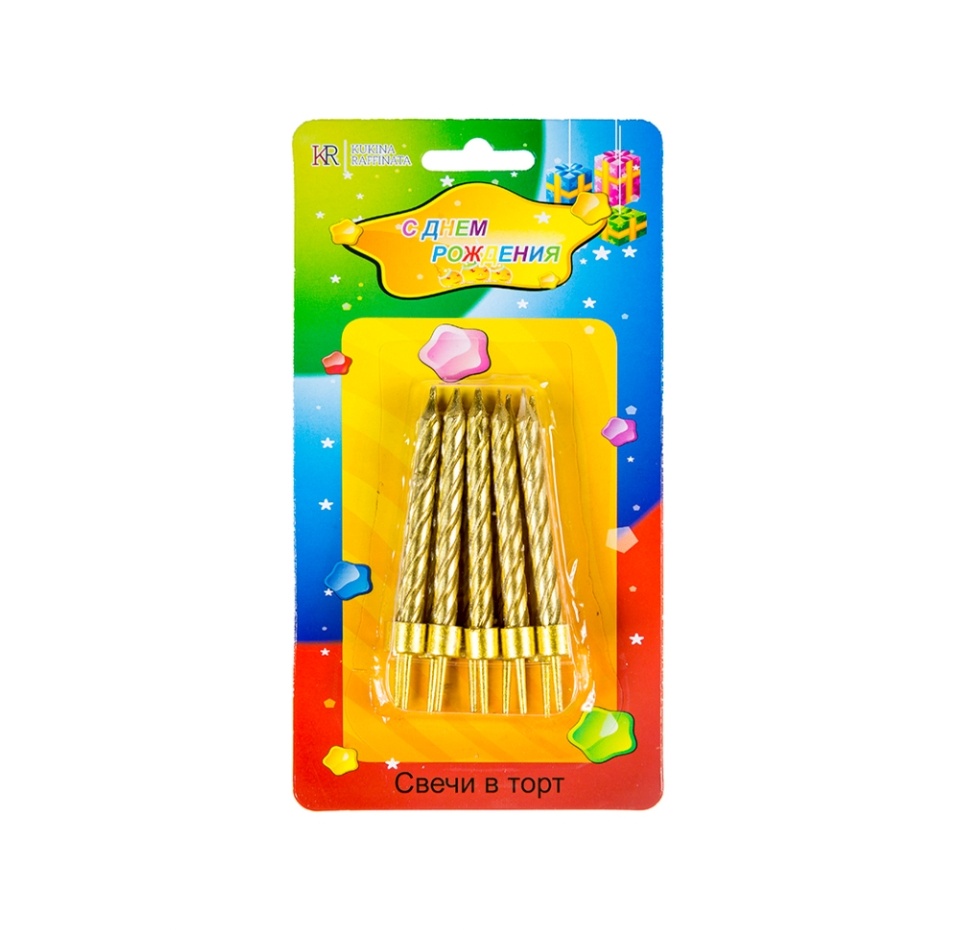 

Набор свечей для торта, Kukina Raffinata, 10 шт., 5.5*62