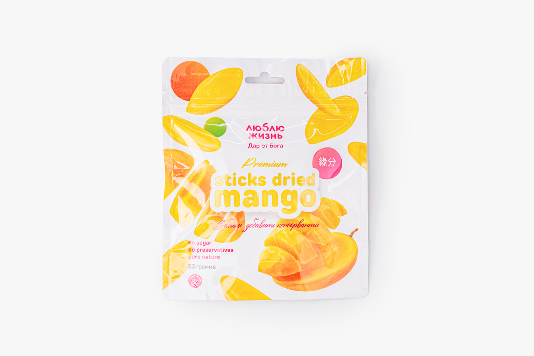 

Сухофрукты Люблю жизнь манго сушеное 53 г