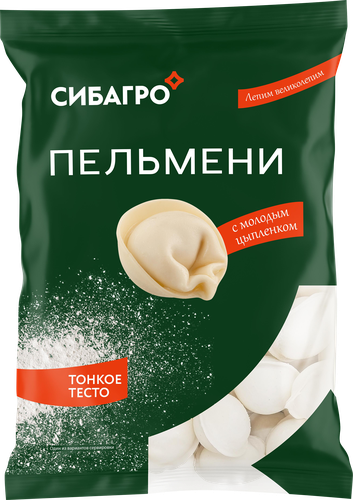 

Пельмени СибАгро с молодым цыпленком 800 г