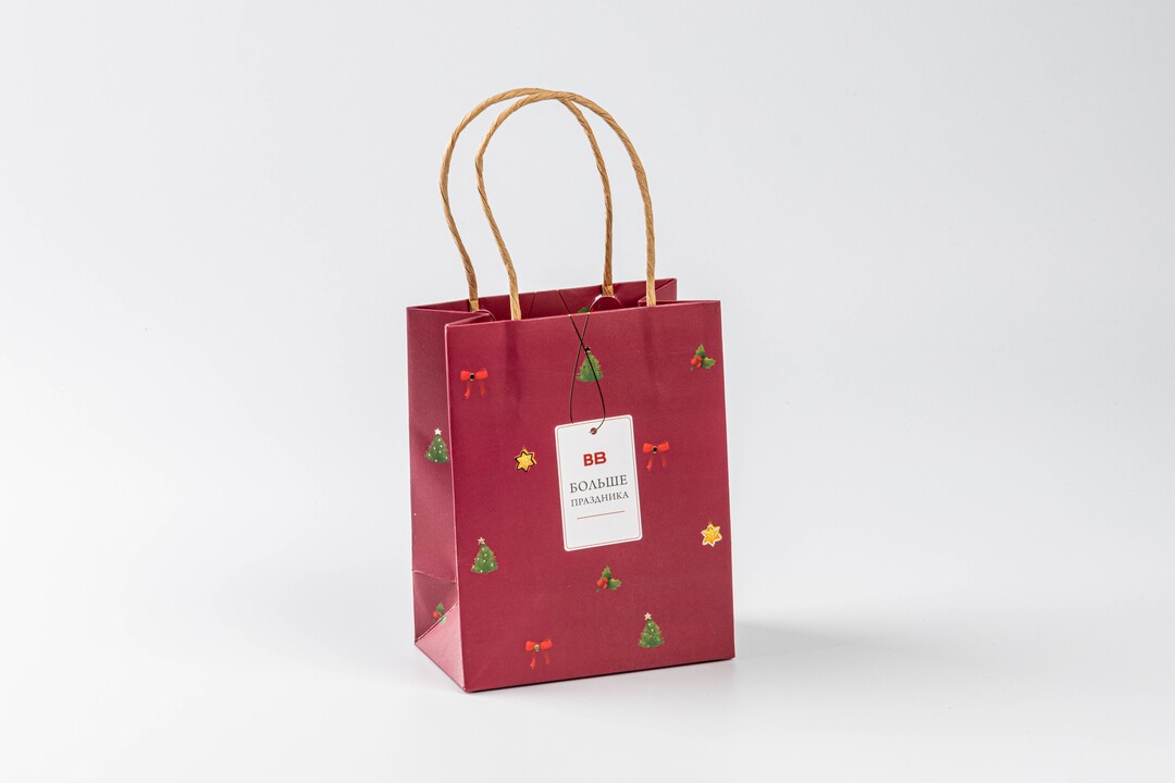 

Пакет бумажный ВкусВилл Подарочный 11x14x6.5 см