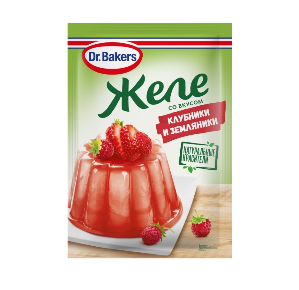 

Смесь для приготовления желе Dr.Bakers со вкусом клубники и земляники 45 г