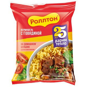 Вермишель Роллтон с говядиной 60 г