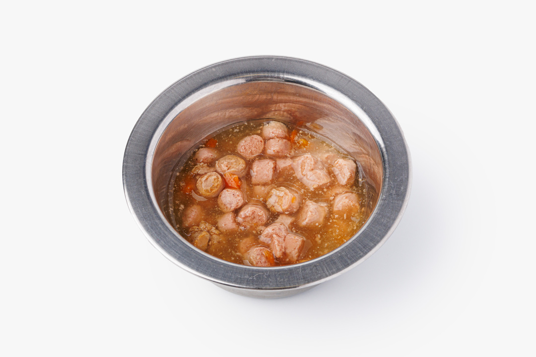 

Влажный корм Bowl Wow для кошек с чувствительным пищеварением Цыпленок овощи 85 г