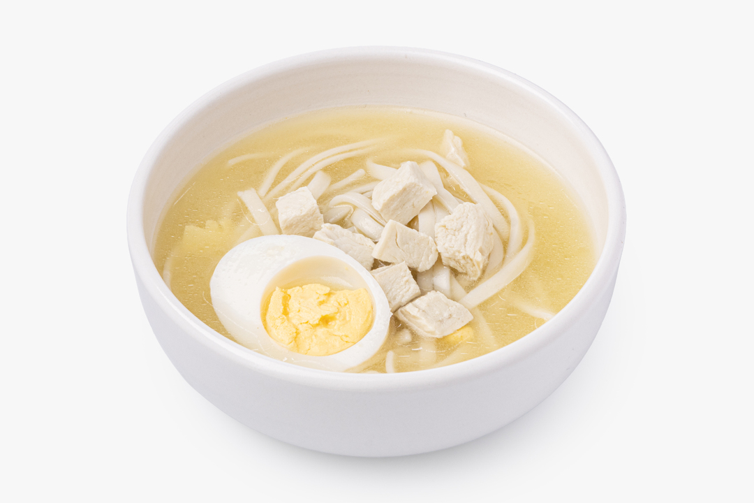 

Суп куриный ВкусВилл с лапшой и яйцом 300 г