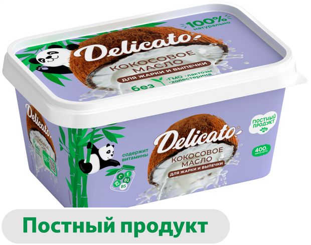 

Масло Delicato кокосовое рафинированное дезодорированное 400 г