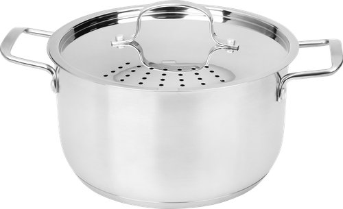 

Кастрюля Homeclub Rain нержавеющая сталь с металлической крышкой 4.5 л