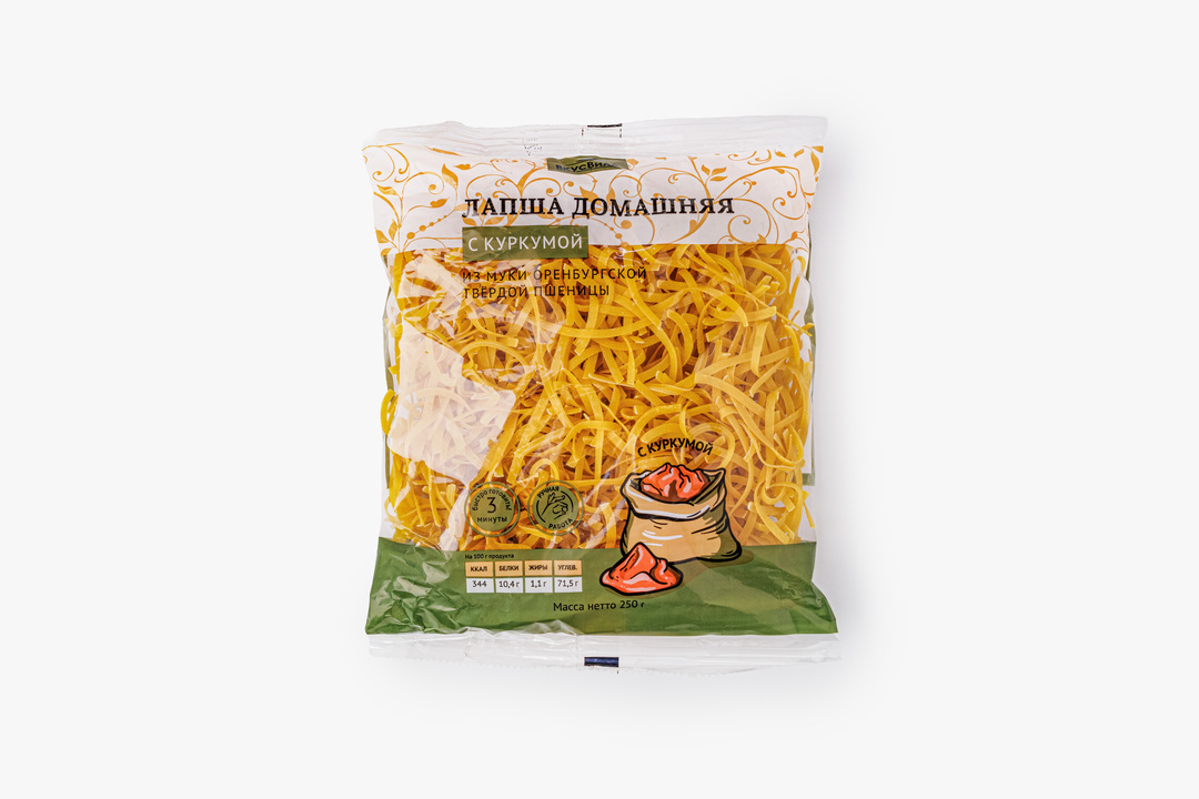 

Лапша с куркумой постная