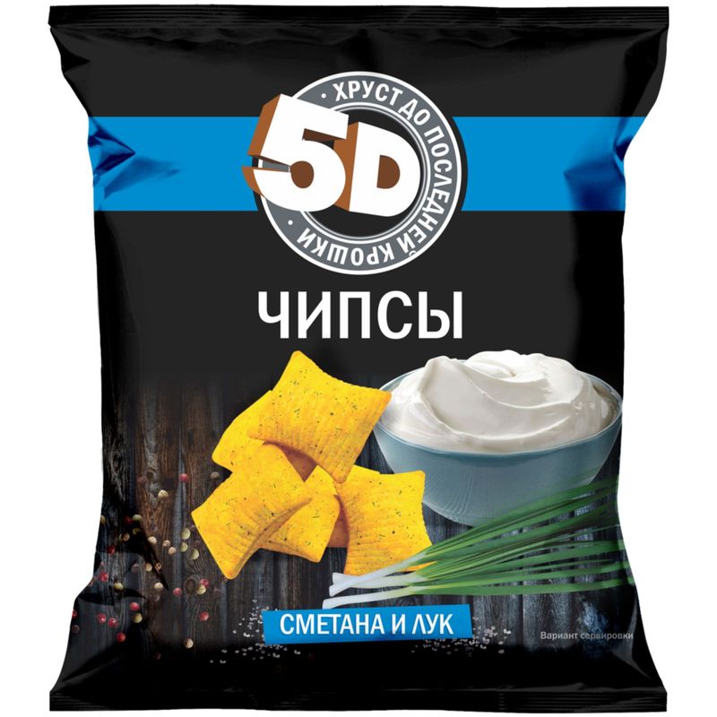 

Чипсы 5D Пшеничные сметана и лук 200 г