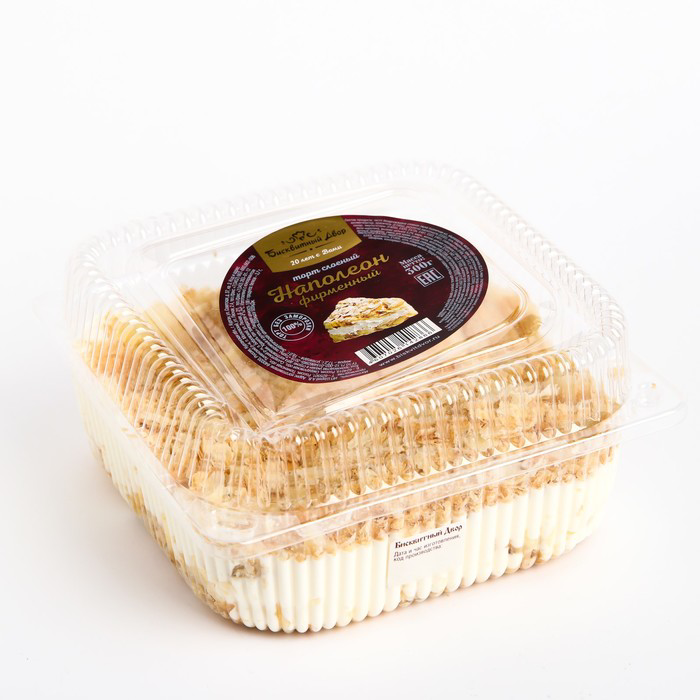 

Торт слоёный Бисквитный Двор Наполеон фирменный 300 г