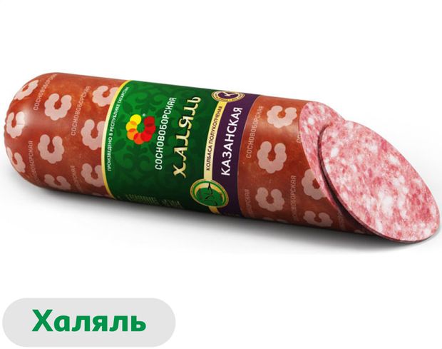 

Колбаса полукопченая Сосновоборская Казанская халяль 330 г