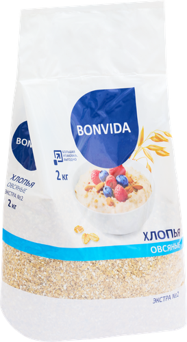 

Хлопья овсяные Bonvida Экстра №2 2 кг