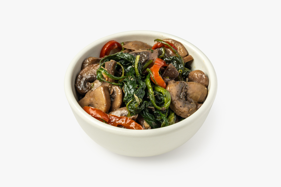 

Салат ВкусВилл из шампиньонов со шпинатом и грецкими орехами 200 г