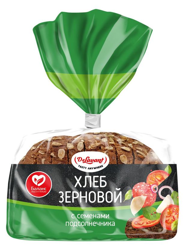 

Хлеб Delavant Зерновой с семенами подсолнечника нарезка, 300 г