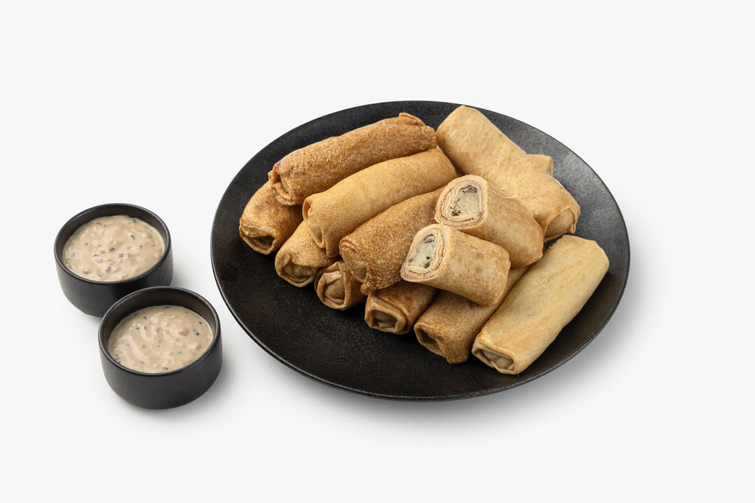 

Семейная порция блинчиков ВкусВилл постных с картофелем и грибами 12 шт. 1070 г