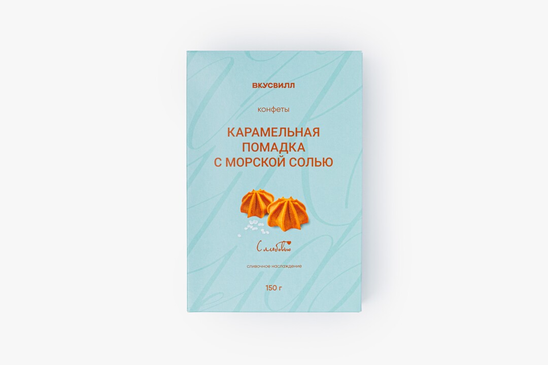 

Конфеты ВкусВилл Карамельная помадка с морской солью 150 г
