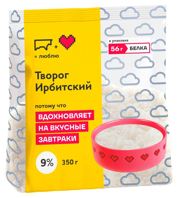 

Творог Ирбитский 9% 350 г