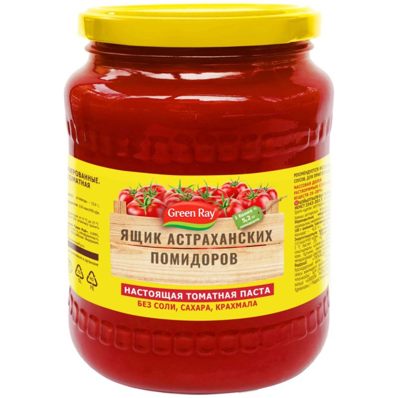 

Паста томатная Ящик астраханских помидоров 740 г