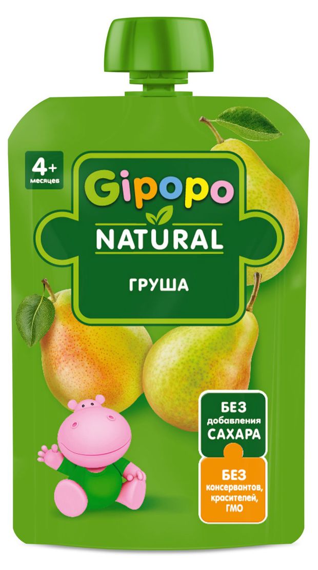 

Пюре фруктовое Gipopo из груши с 4 месяцев 90 г