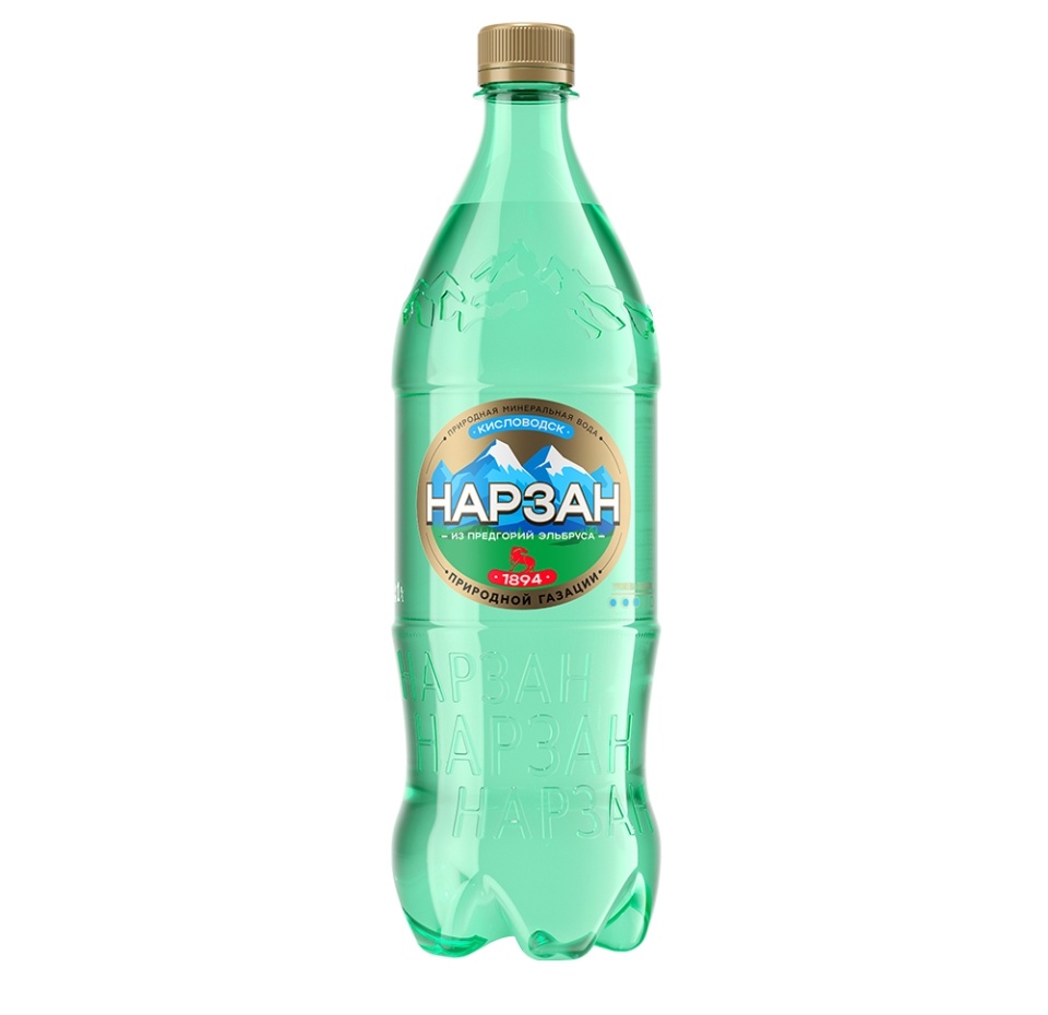 

Вода минеральная Нарзан газированная 1 л