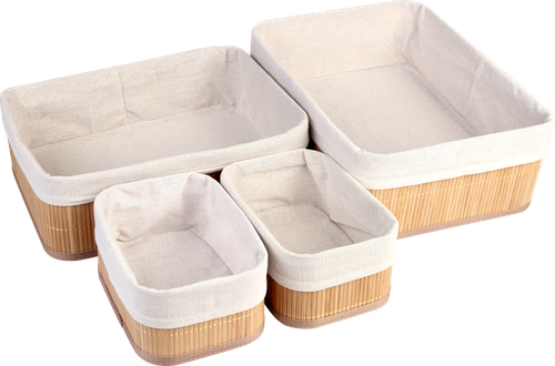 

Набор корзин для хранения Homeclub Warm Season 20 x 14 x 9 см, 33 x 25 x 10.5 см, 36 x 27 x 12 см 4 шт.