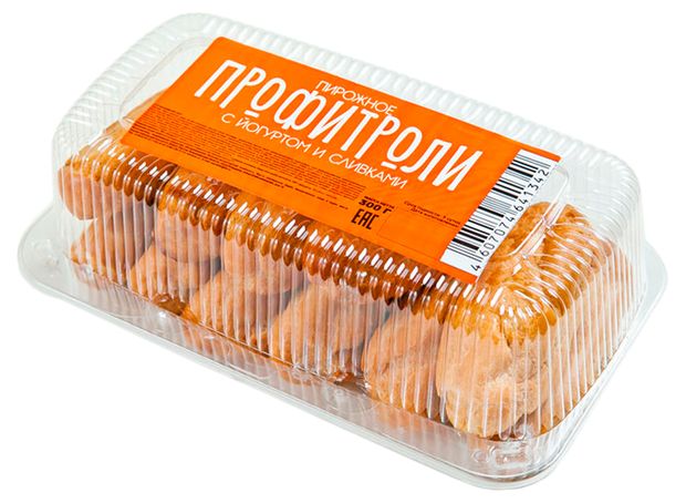 

Пирожное Росвкус Профитроли с йогуртом и сливками 300 г