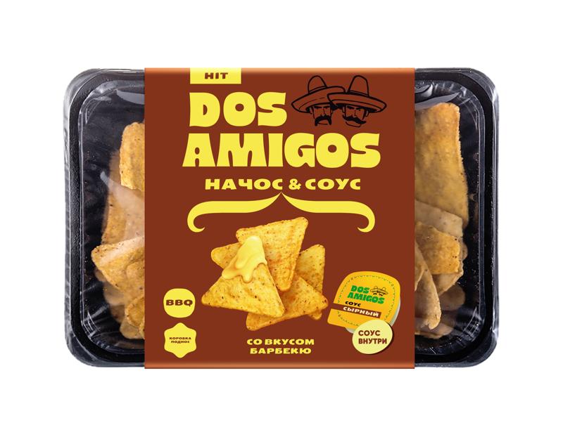 

Чипсы кукурузные Dos Amigos Барбекю с сырным соусом 185 г