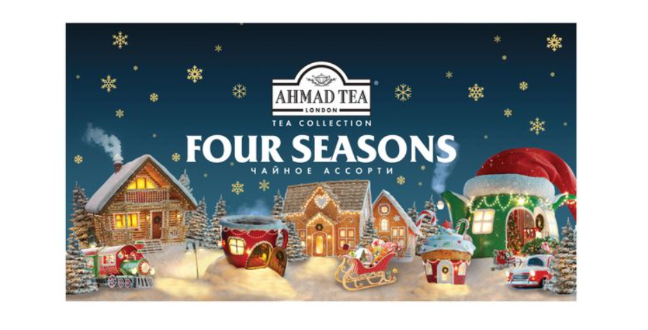 

Чайный набор Ahmad Tea Four Seasons в пакетиках, 15 вкусов, 90 шт