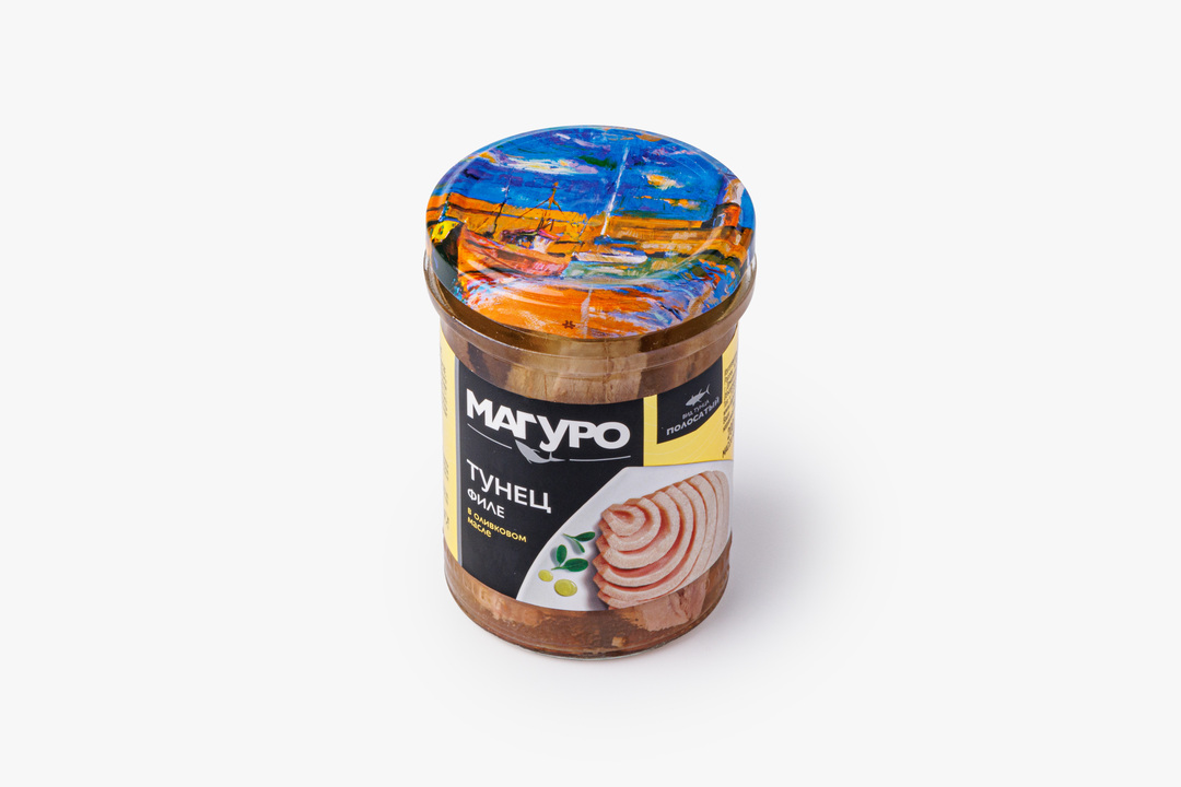 

Тунец Магуро полосатый филе в оливковом масле 200 г