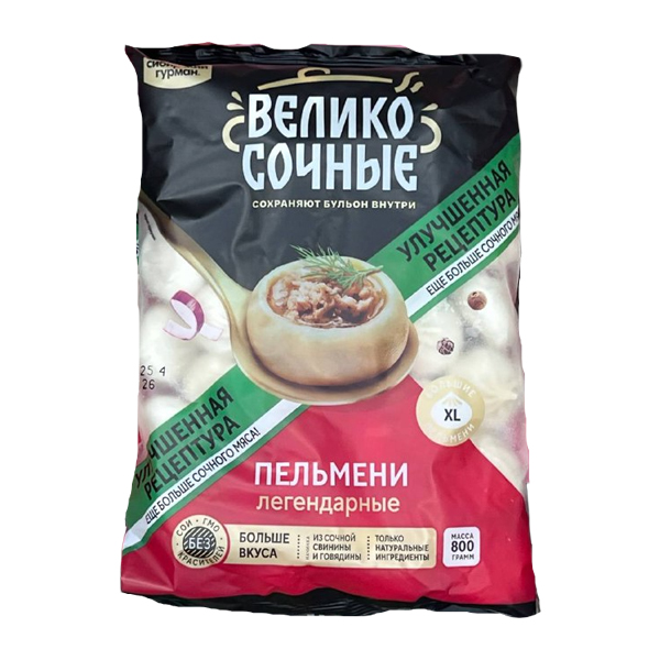 

Пельмени Великосочные Легендарные 800 г