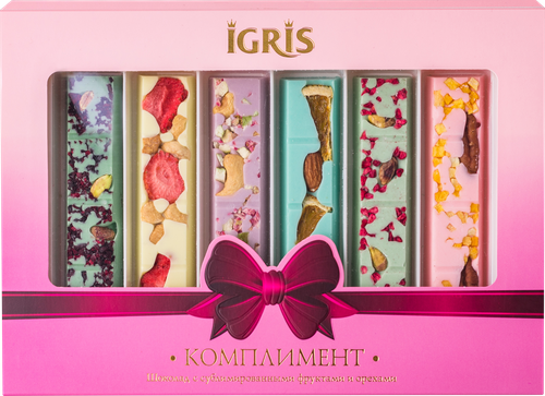 

Шоколад Igris Комплимент с сублимированными фруктами и орехами 215 г