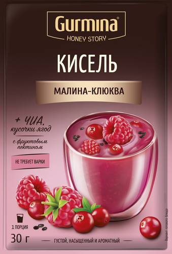 

Кисель Gurmina малина-клюква 30 г
