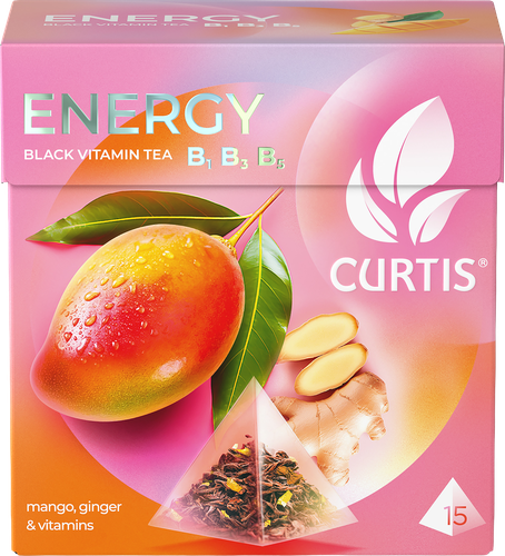 

Чай чёрный Curtis Energy имбирь-манго и витамины 15 пирамидок 25.5 г