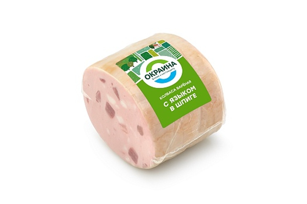 

Колбаса вареная Окраина с языком в шпиге 500 г