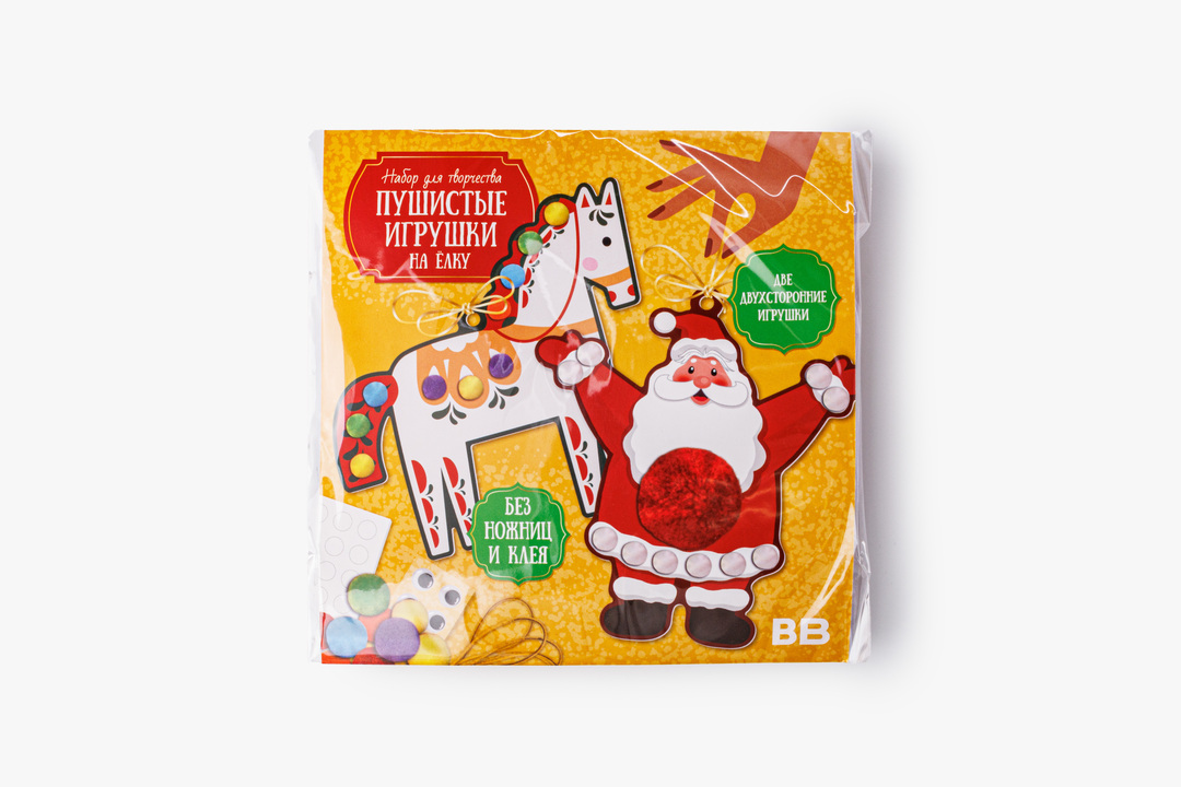 

Набор для творчества ВкусВилл пушистые игрушки на ёлку