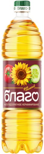 

Масло подсолнечное Благо нерафинированное 1 л