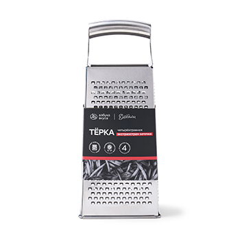 

Терка четырехсторонняя «Азбука вкуса Детали» травленая, высота 24 см, матовая отделка, Китай