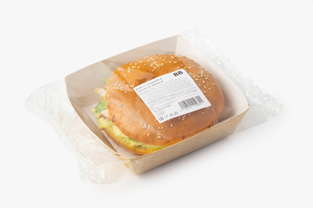 

Бейгл ВкусВилл с курицей и соусом сливочный авокадо 170 г