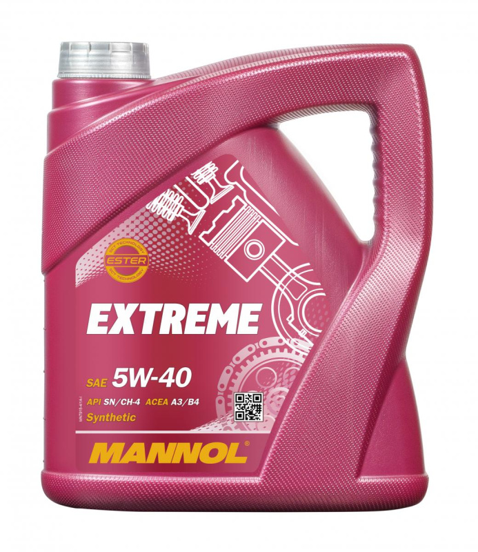 

Масло моторное Mannol Extreme SAE 5W-40 синтетическое 4 л дизайн упаковки в ассортименте