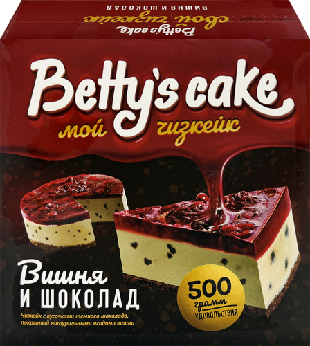 

Пирог сырный Betty`s cake Чизкейк вишня и шоколад замороженный 500 г