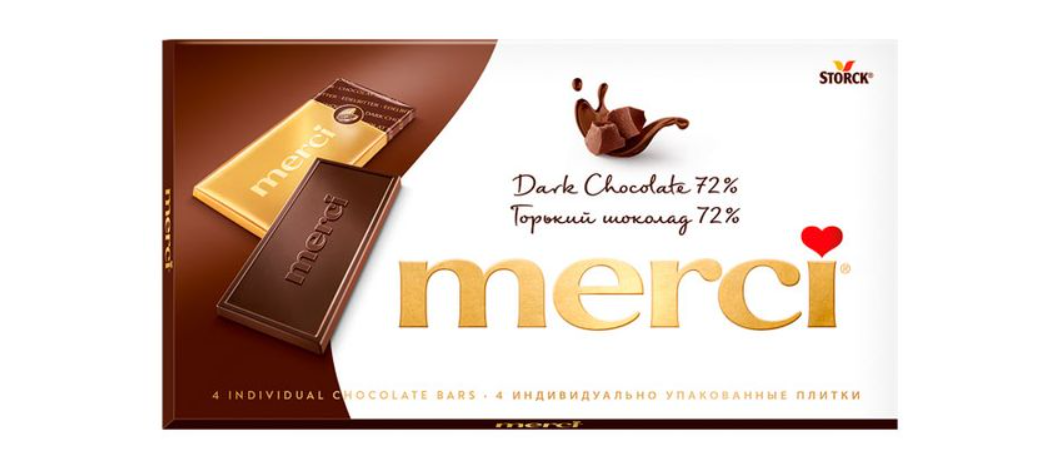 

Шоколад Merci горький 72% какао 100 г