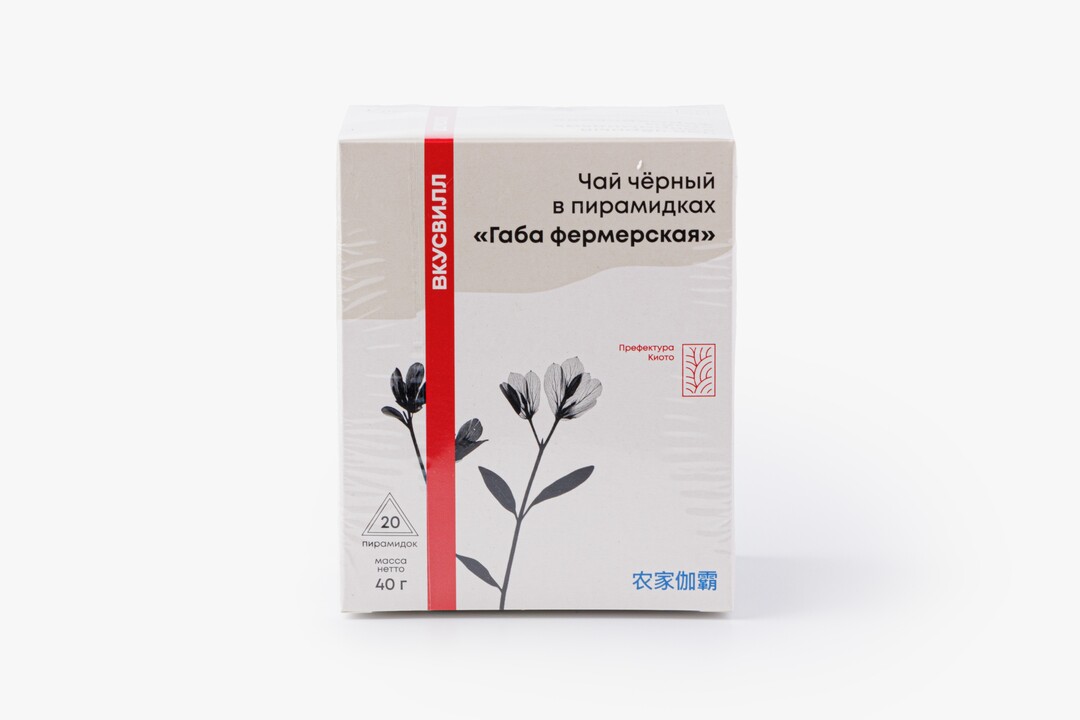 

Чай черный ВкусВилл Габа фермерская в пирамидках 40 г