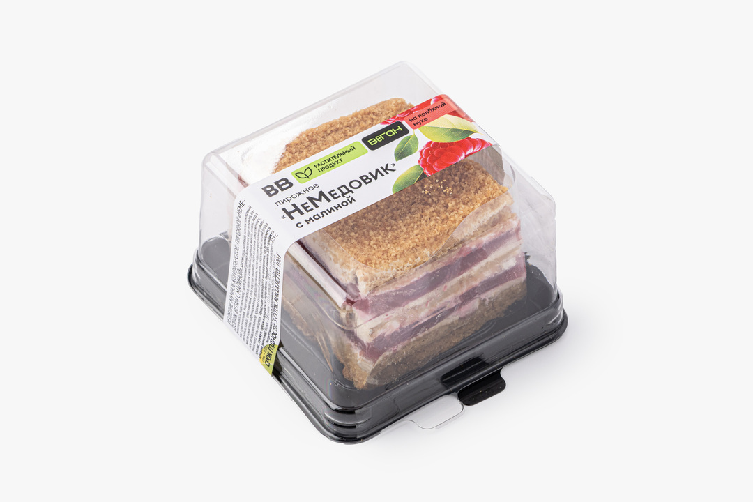 

Пирожное ВкусВилл НеМедовик с малиной веган 100 г