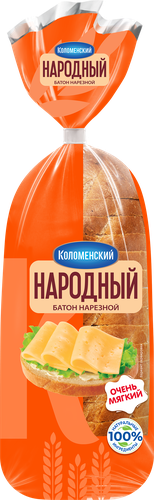 

Батон Коломенский Народный в нарезке 350 г