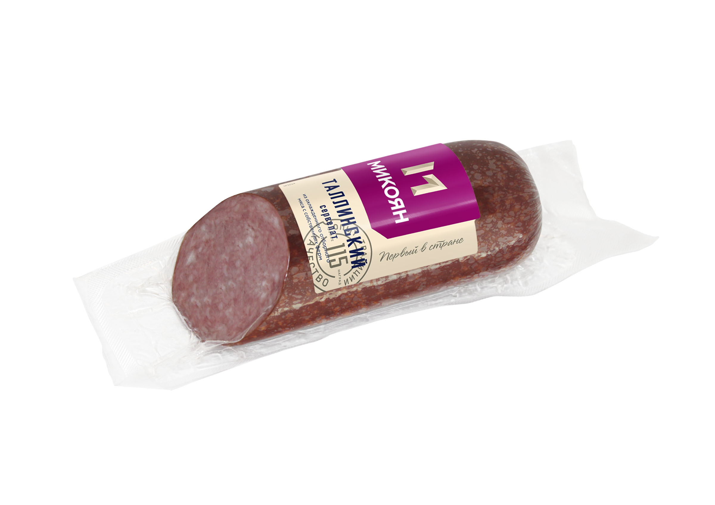 

Колбаса варено-копченая Микоян Сервелат Таллинский 350 г