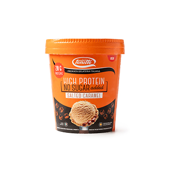 

Итальянское мороженое Tonitto Соленая карамель без сахара с высоким содержанием белка 250 г