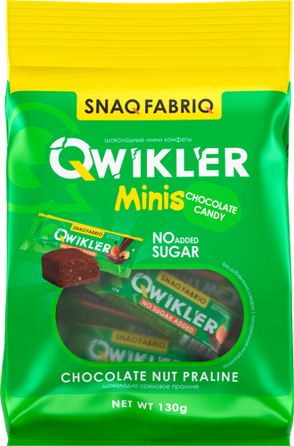 

Батончик Snaq Fabriq Qwikler Minis Шоколадно-ореховое пралине 130 г
