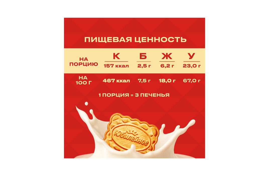 

Печенье Юбилейное Молочное витаминизированное 112 г